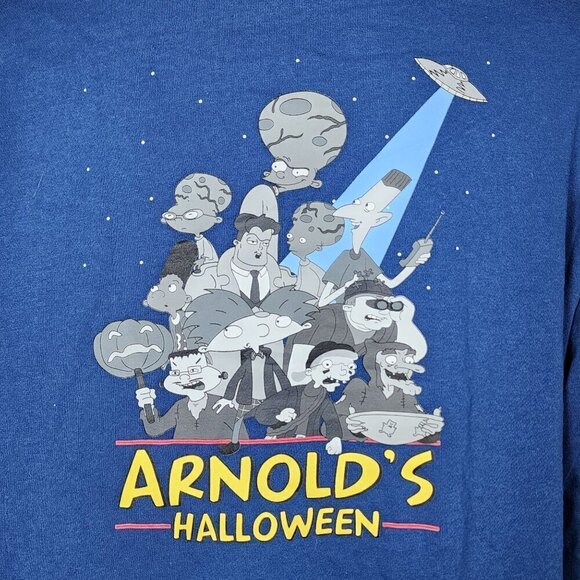 Nickelodeon Hey Arnold Halloween Blue Hoodie, Men's 2XL - Picture 5 of 13
